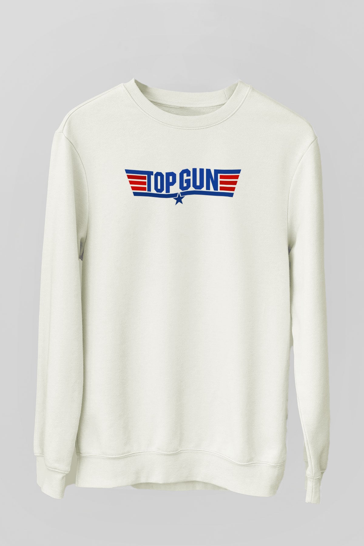 Top Gun Beyaz Unisex Sweatshirt