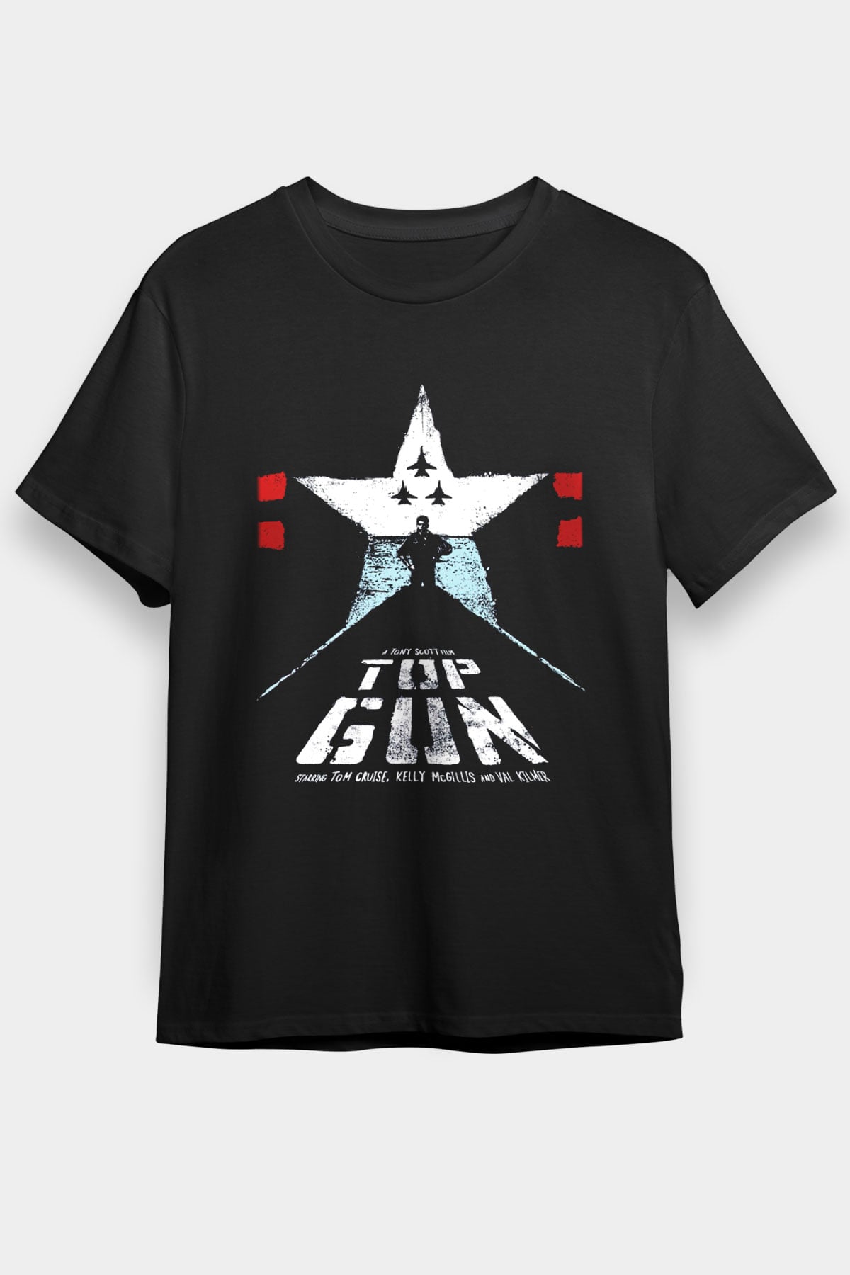 Top Gun Siyah Unisex Tişört T-Shirt