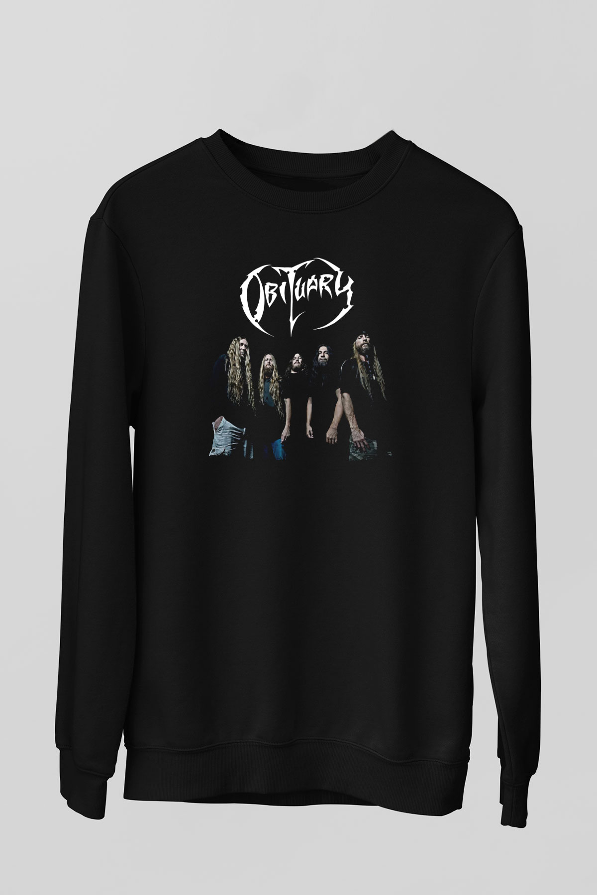 Tortorum Baskılı Unisex Siyah Sweatshirt