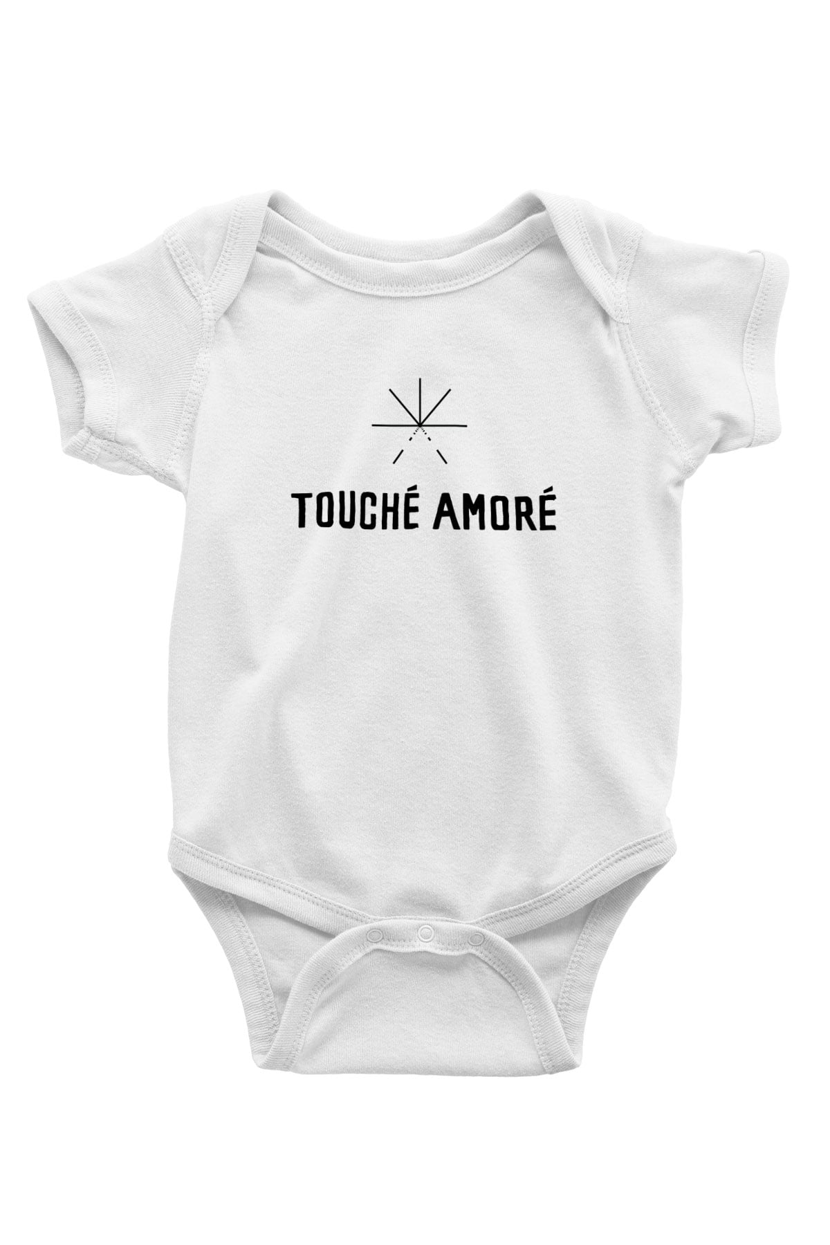 Touche Amore Baskılı Beyaz Unisex Bebek Body - Zıbın
