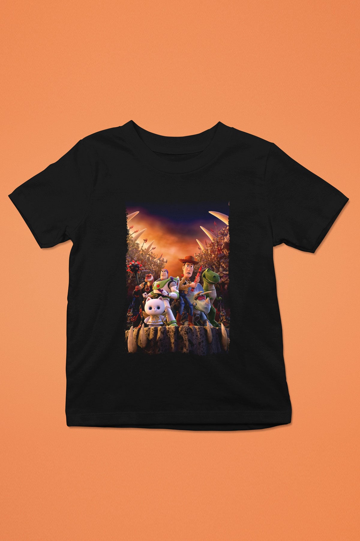 Toy Story Siyah Unisex Çocuk Tişört