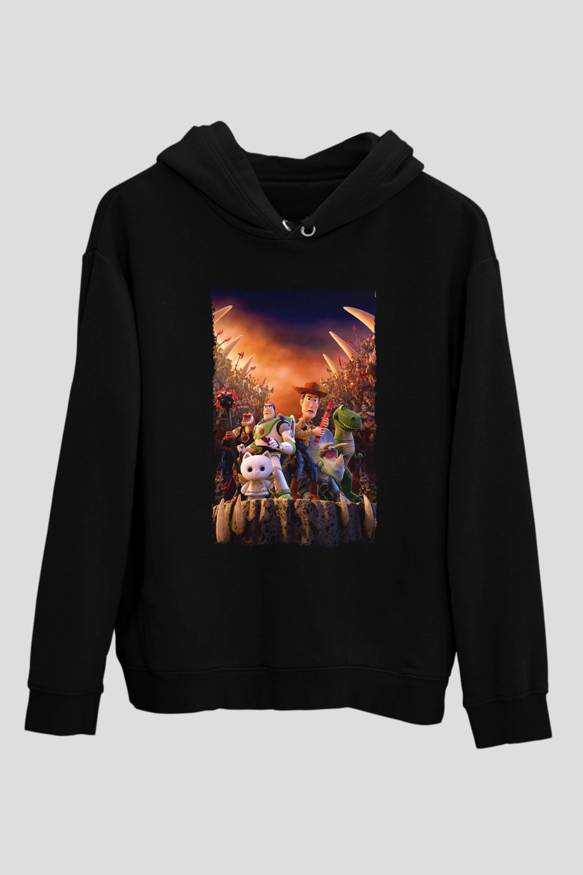 Toy Story Siyah Unisex Hoodie