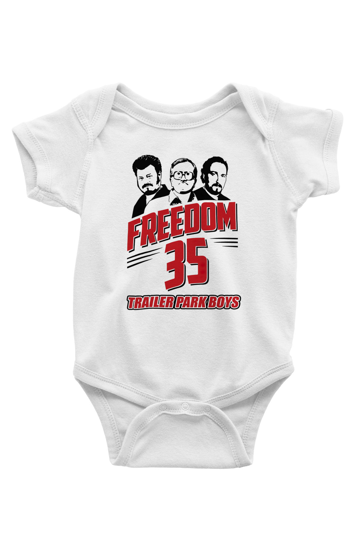 Trailer Park Boys Baskılı Beyaz Unisex Bebek Body - Zıbın