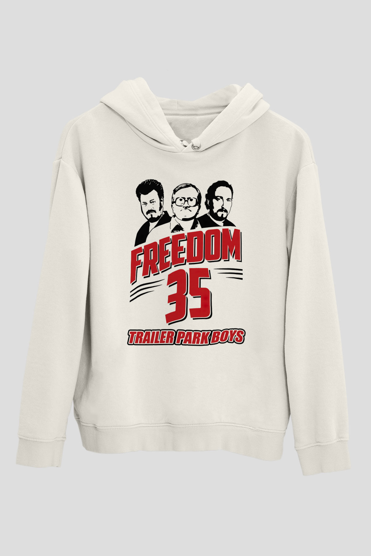Trailer Park Boys Beyaz Unisex Kapşonlu Sweatshirt