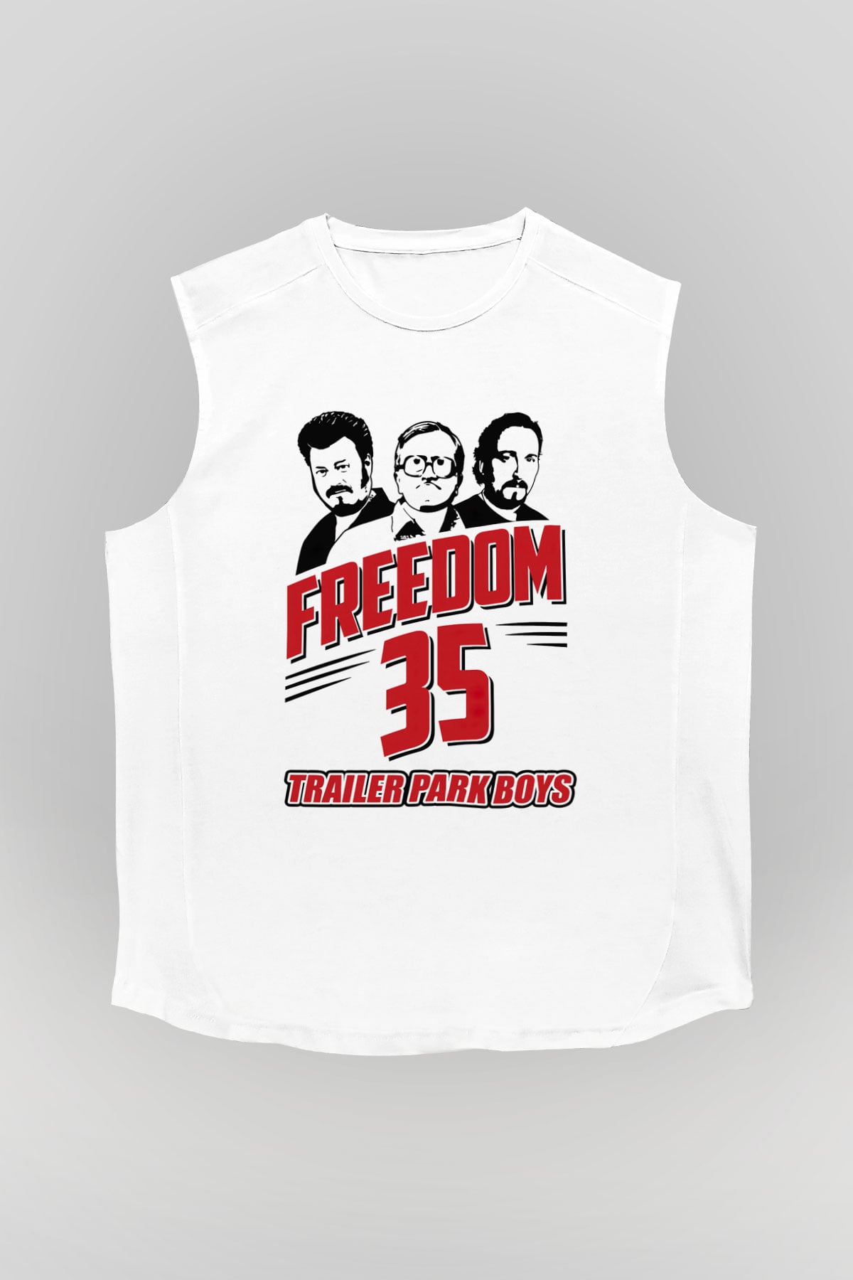 Trailer Park Boys Beyaz Unisex Kolsuz Tişört