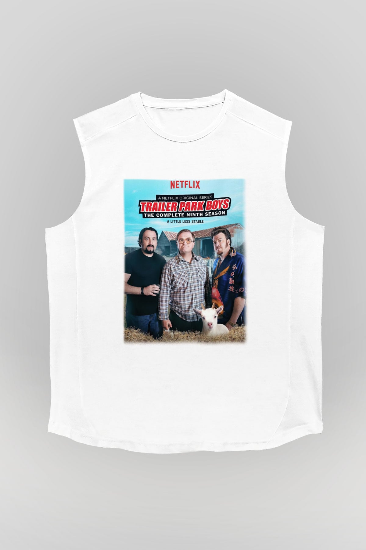 Trailer Park Boys Beyaz Unisex Kolsuz Tişört