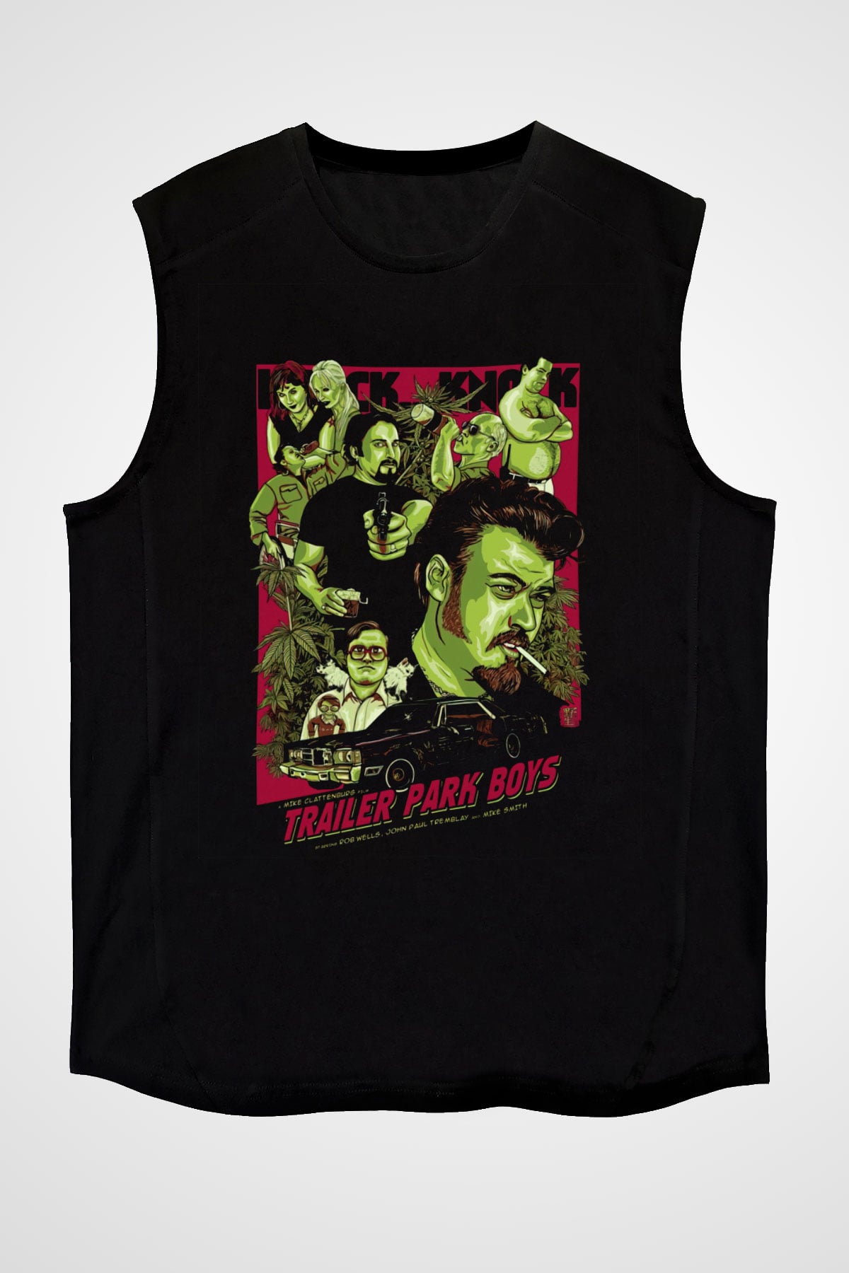 Trailer Park Boys Siyah Unisex Kolsuz Tişört