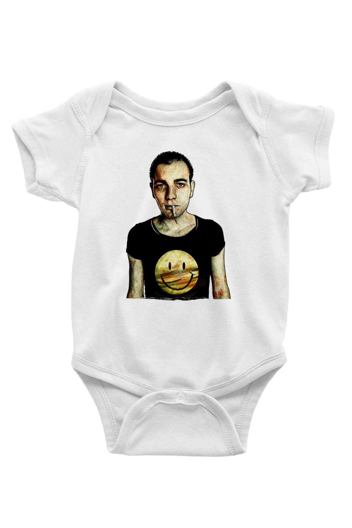 Trainspotting Baskılı Beyaz Unisex Bebek Body - Zıbın
