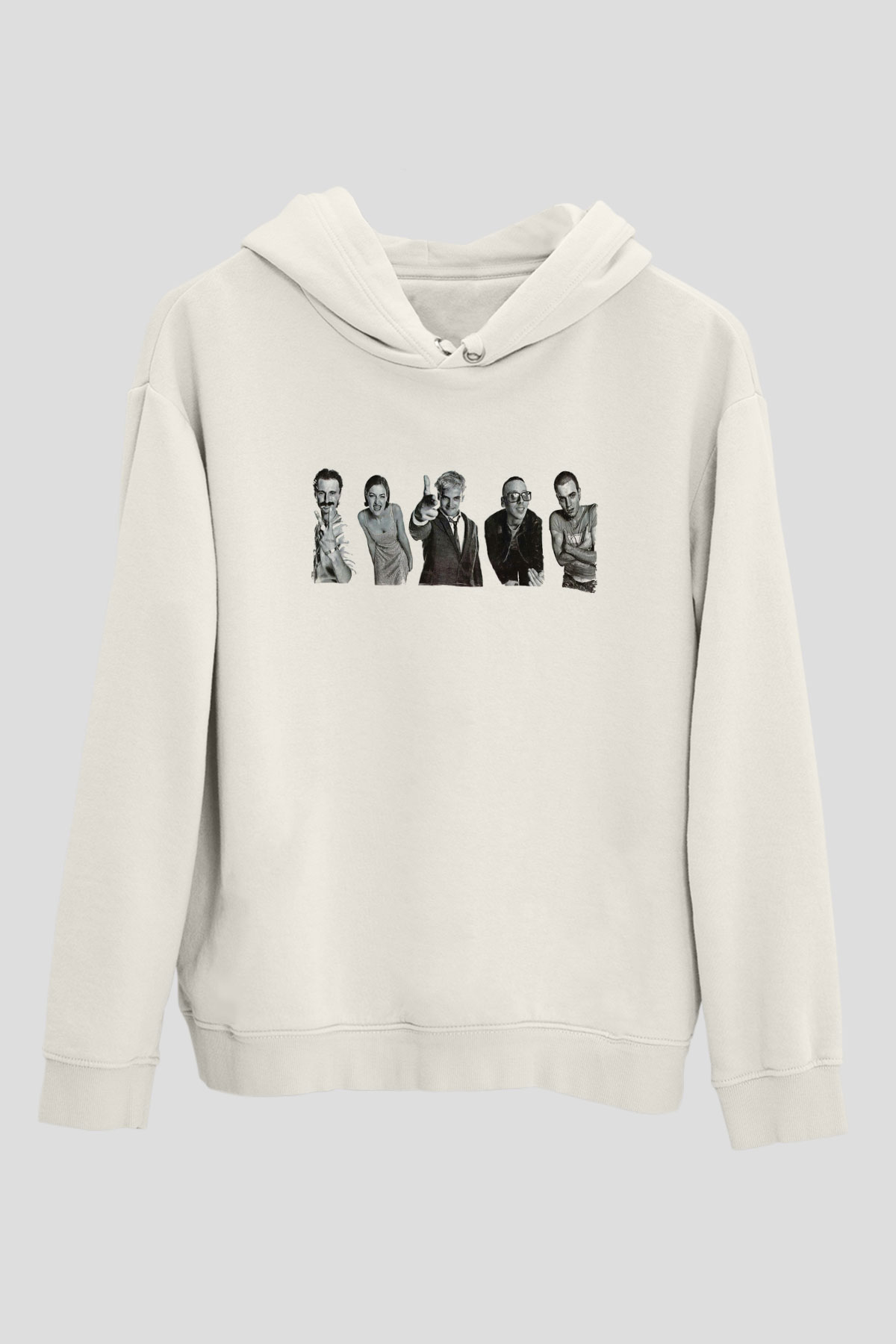 Trainspotting Baskılı Beyaz Unisex Hoodie