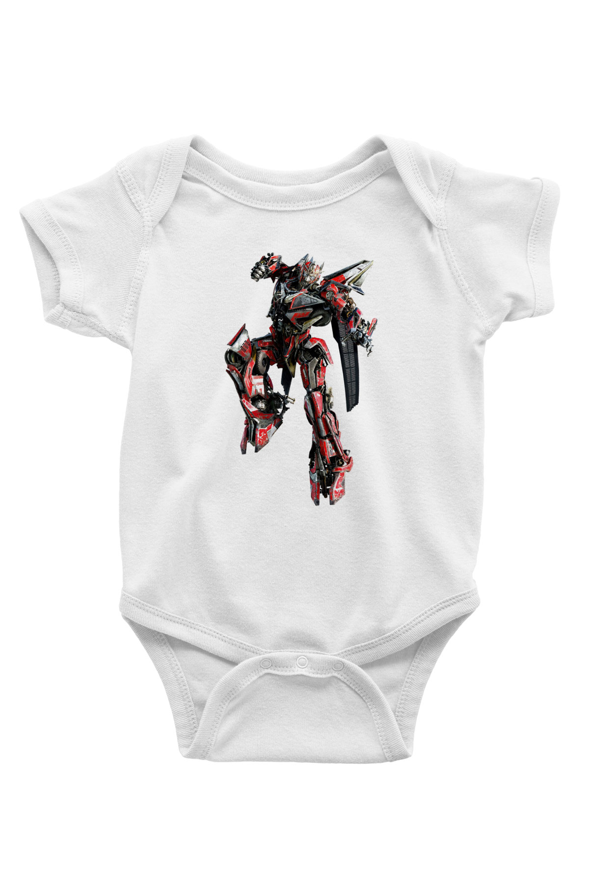 Transformers Baskılı Beyaz Unisex Bebek Body - Zıbın