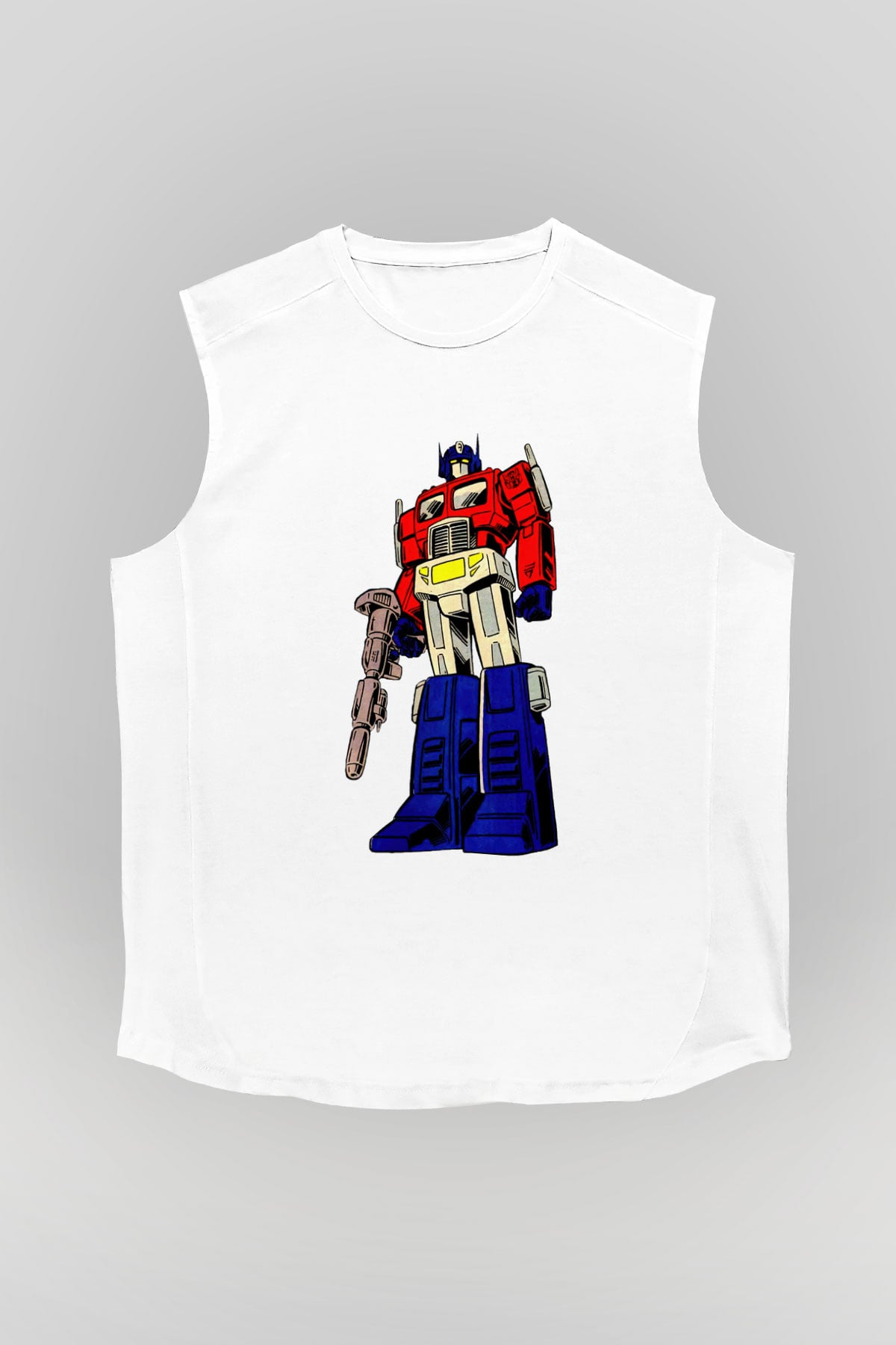 Transformers Beyaz Unisex  Kolsuz Tişört