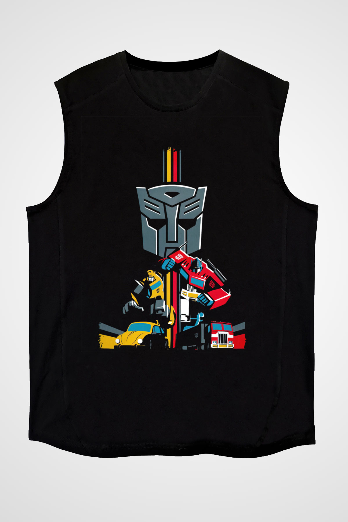 Transformers Siyah Unisex  Kolsuz Tişört