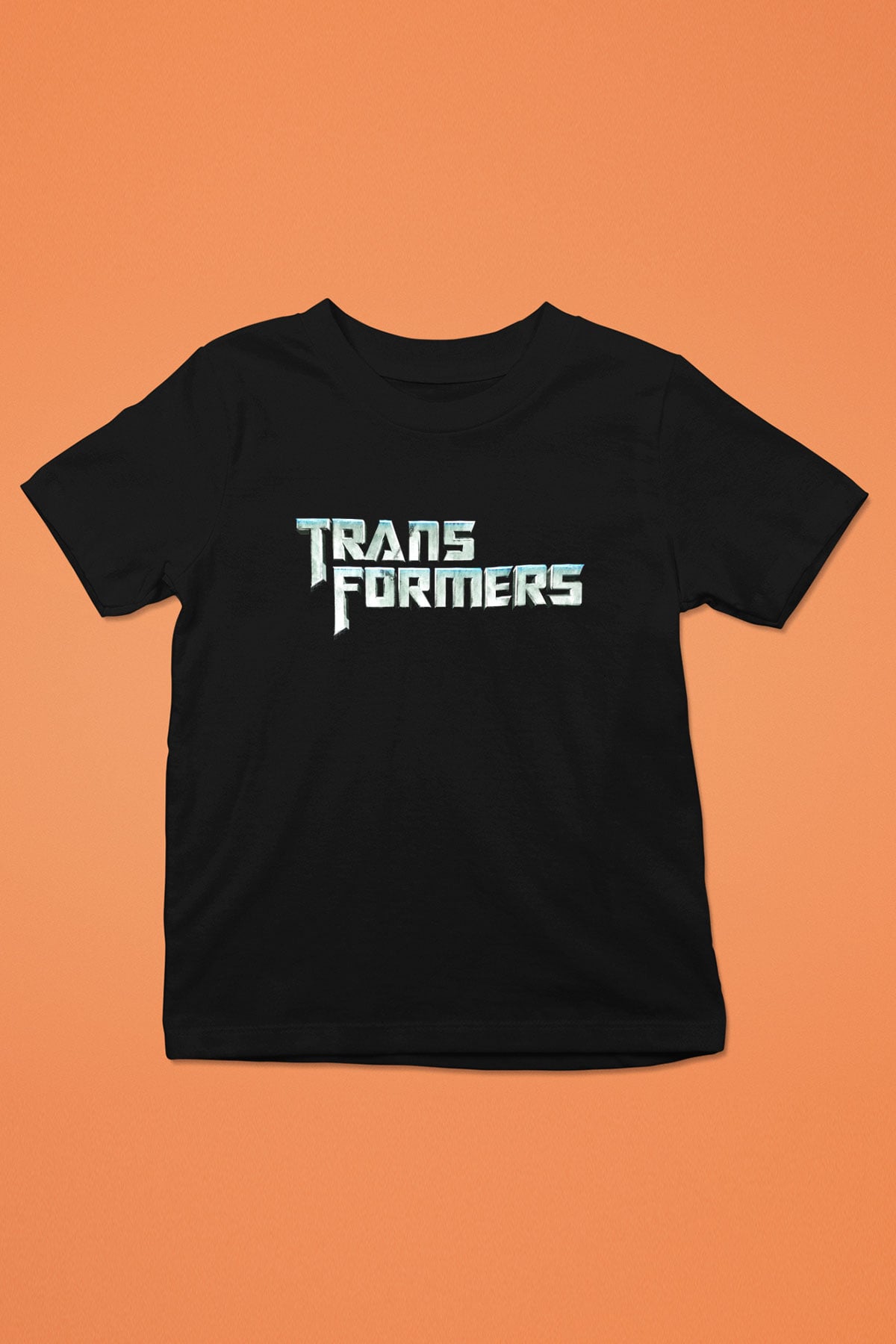 Transformers Tv Baskılı Siyah Unisex Çocuk Tişört