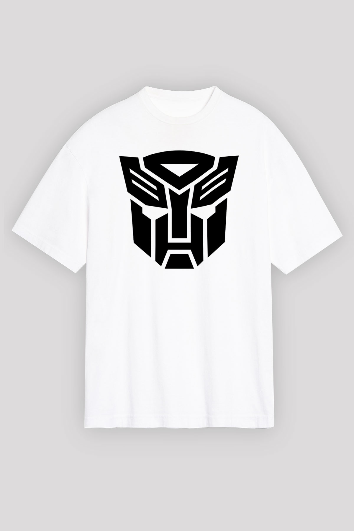 Transformers Tv Beyaz Unisex Oversize Tişört T-Shirt