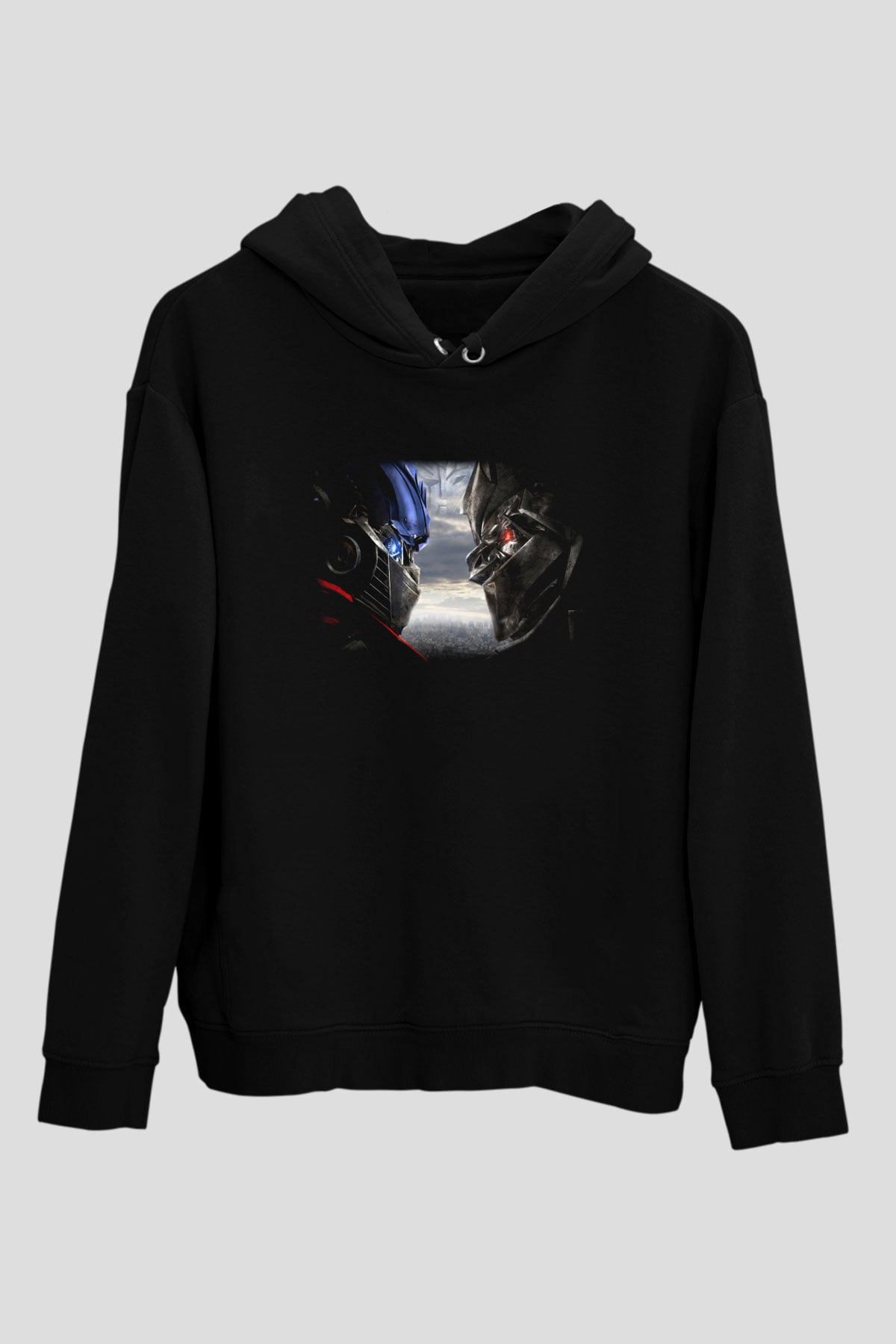 Transformers Tv Siyah Unisex Hoodie