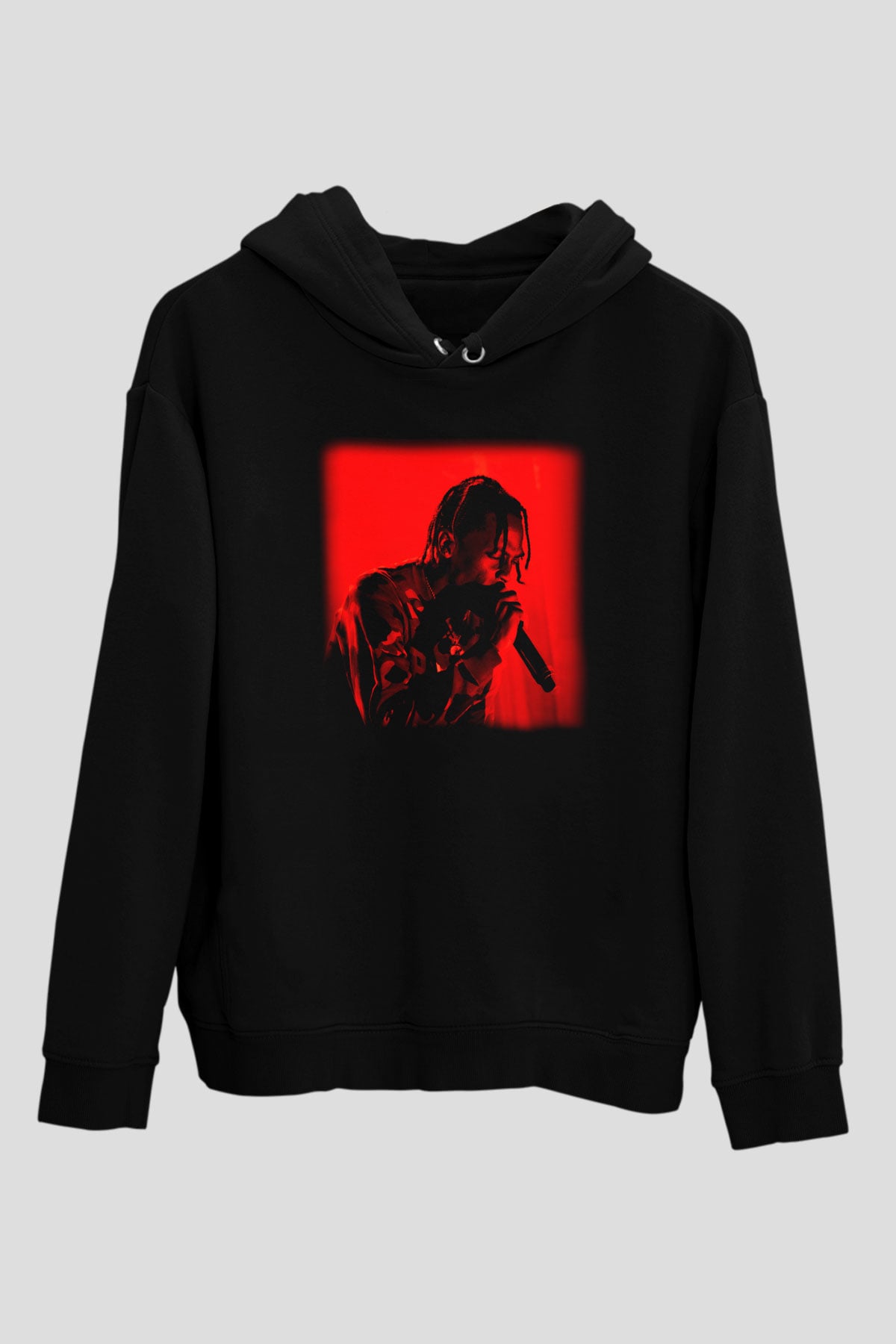 Travis Scott Siyah Unisex Hoodie