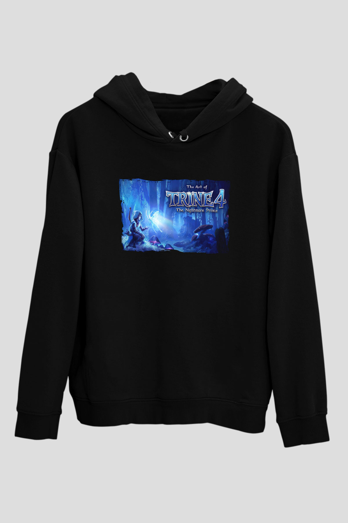 Trine Siyah Unisex Hoodie