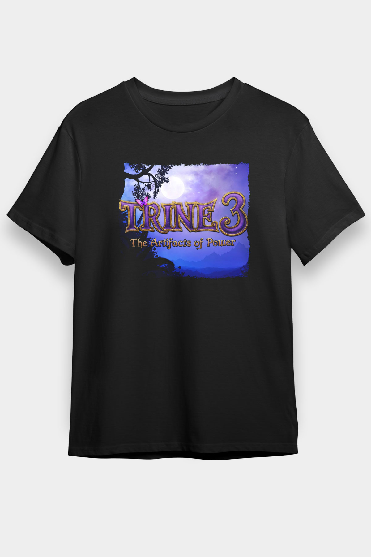 Trine Black Unisex Graphic Tee - STREETWEAR