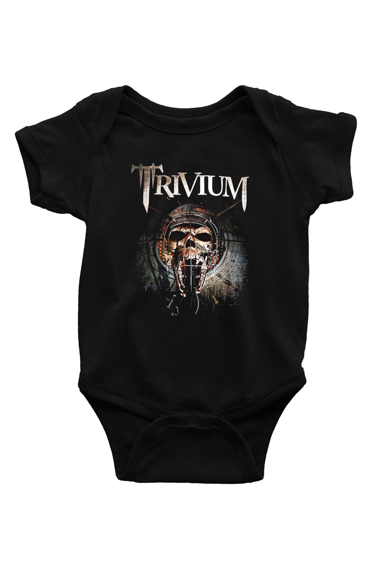 Trivium Baskılı Siyah Bebek Body - Zıbın