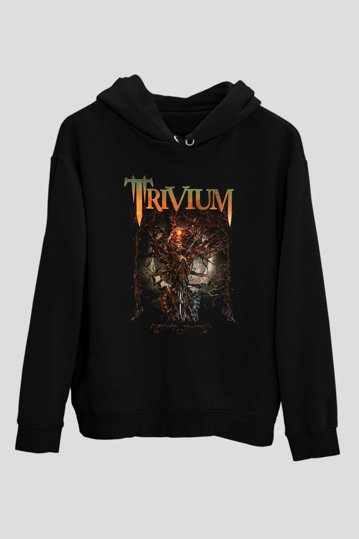 Trivium Siyah Unisex Kapşonlu Sweatshirt