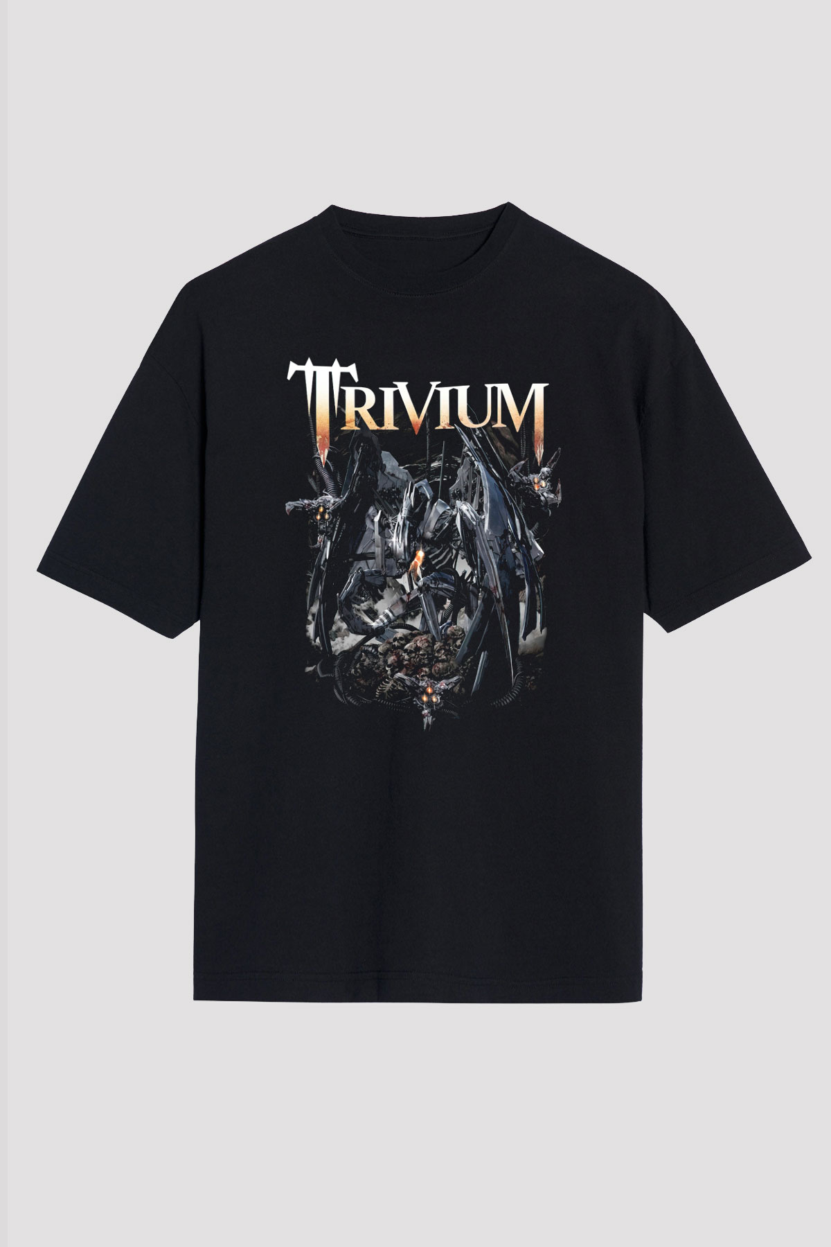 Trivium Siyah Unisex Oversize Tişört T-Shirt