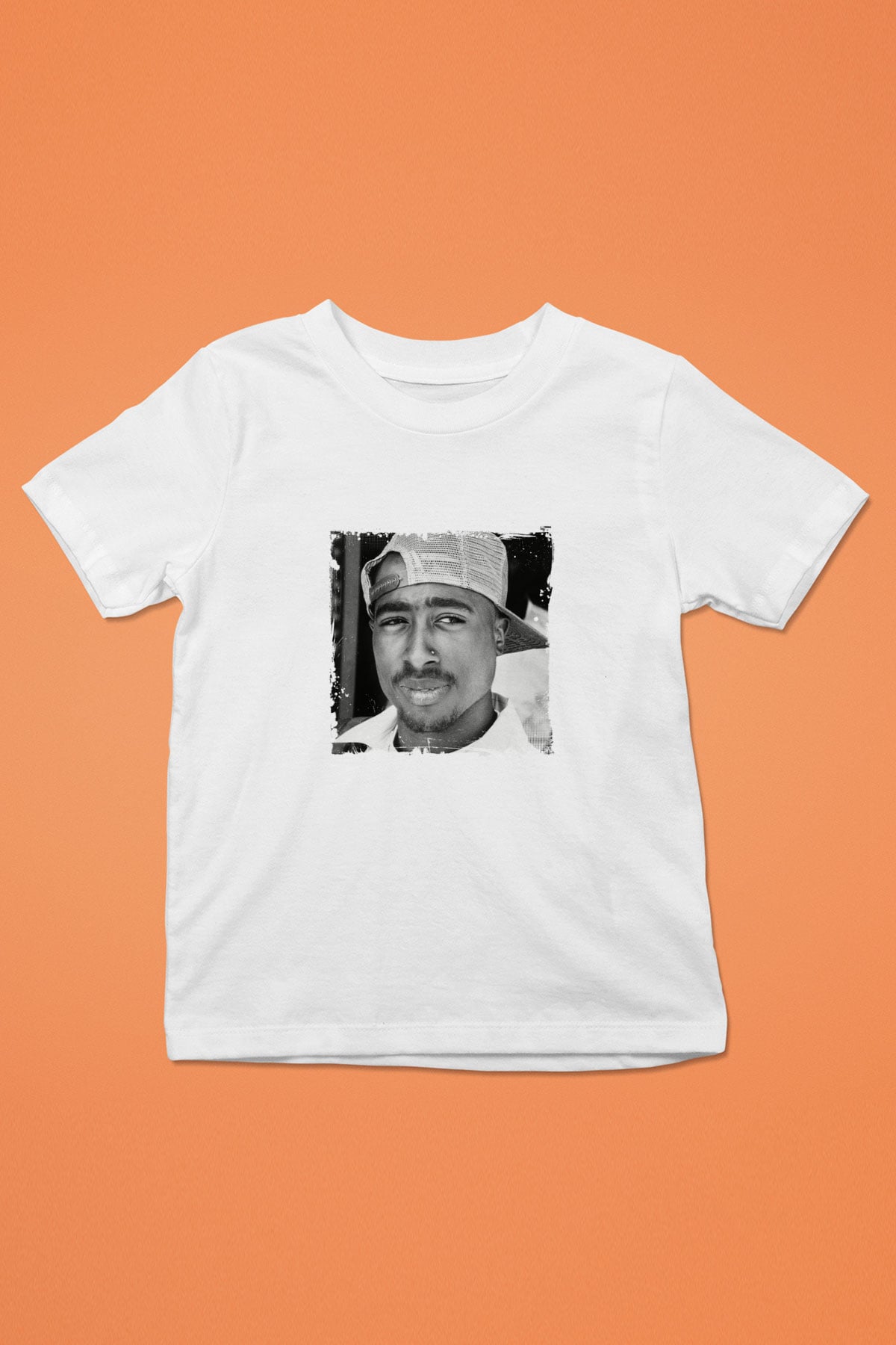 Tupac Baskılı Unisex Beyaz Çocuk Tişört