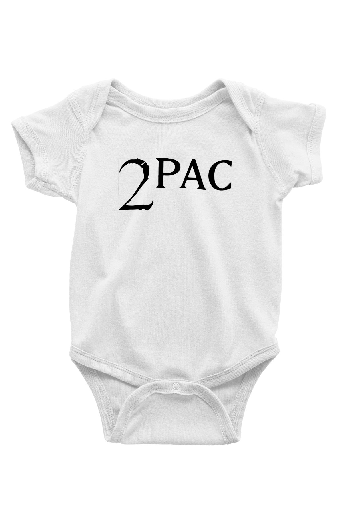 Tupac Shakur Baskılı Beyaz Unisex Bebek Body - Zıbın