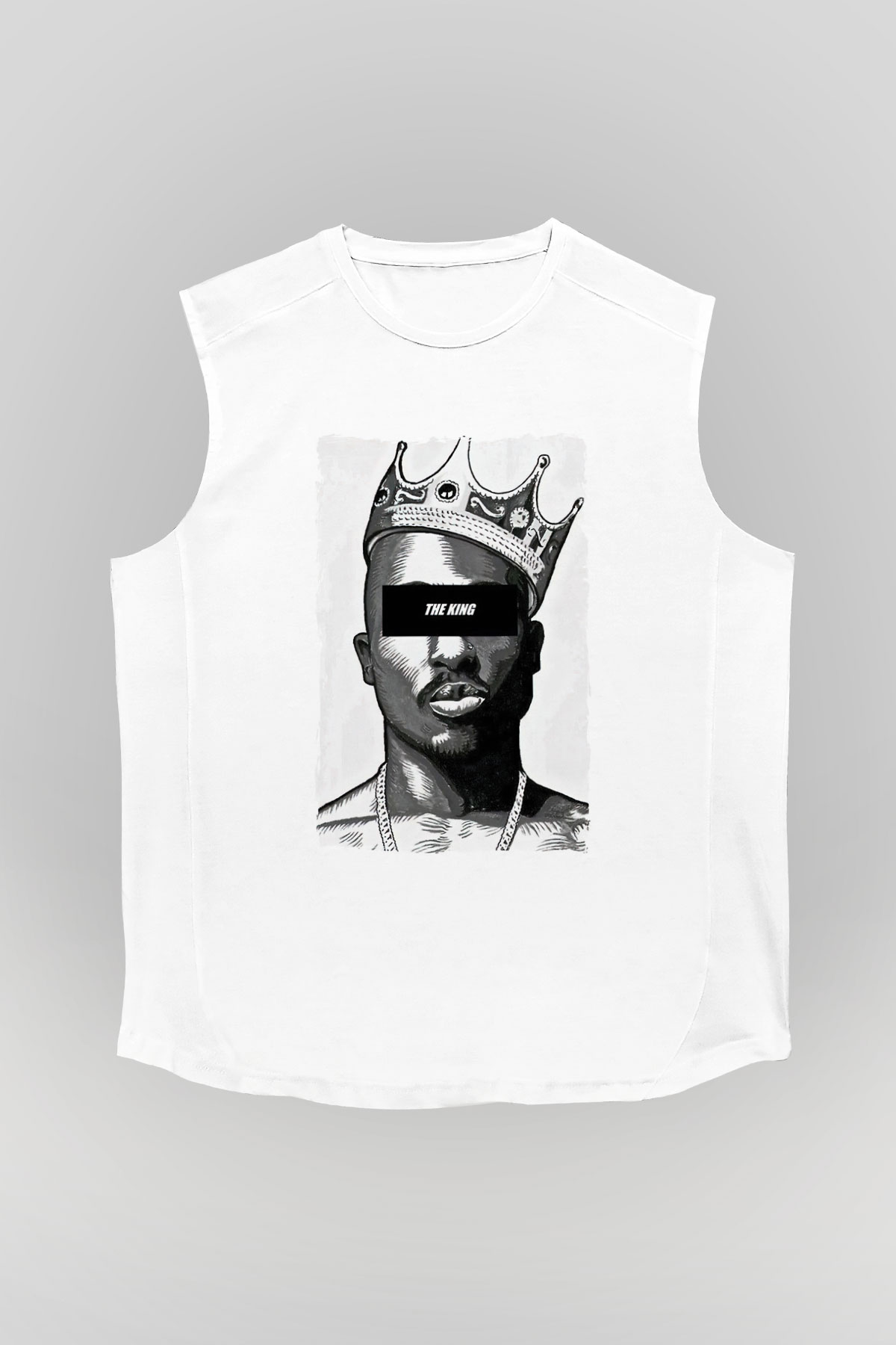 Tupac Shakur Beyaz Unisex Kolsuz Tişört
