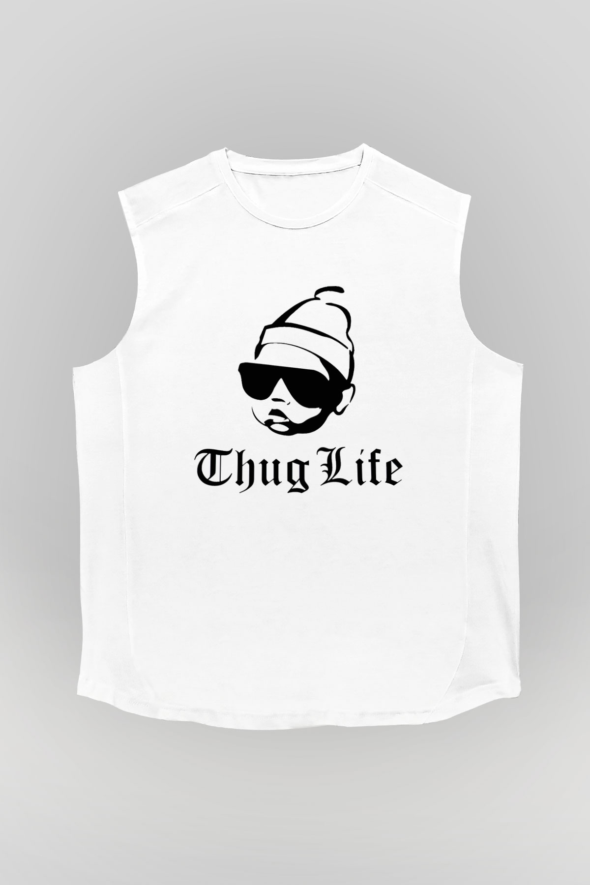 Tupac Shakur Beyaz Unisex Kolsuz Tişört