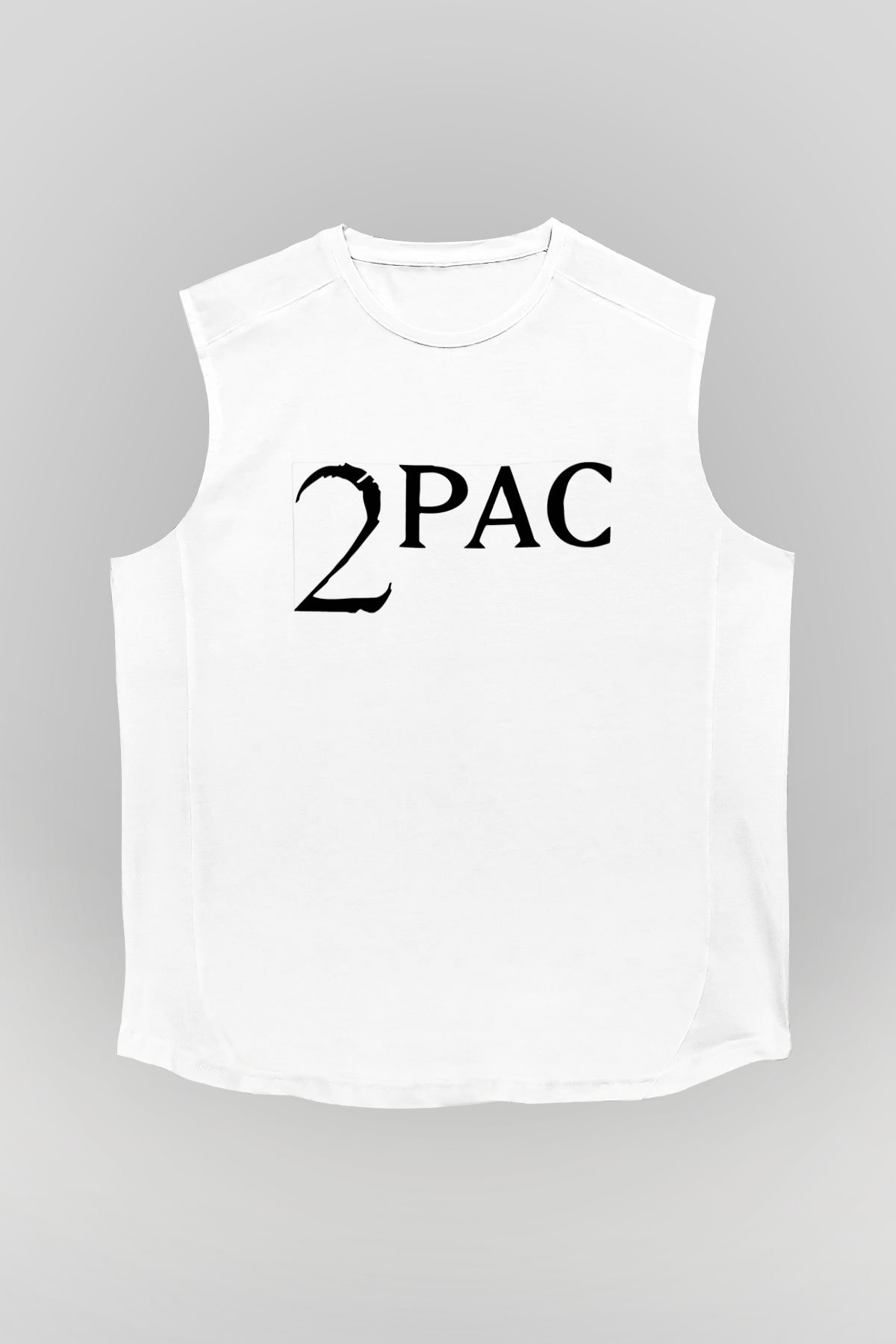 Tupac Shakur Beyaz Unisex Kolsuz Tişört
