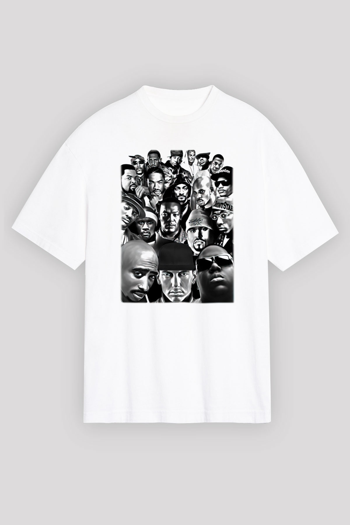 Tupac Shakur Beyaz Unisex Oversize Tişört T-Shirt