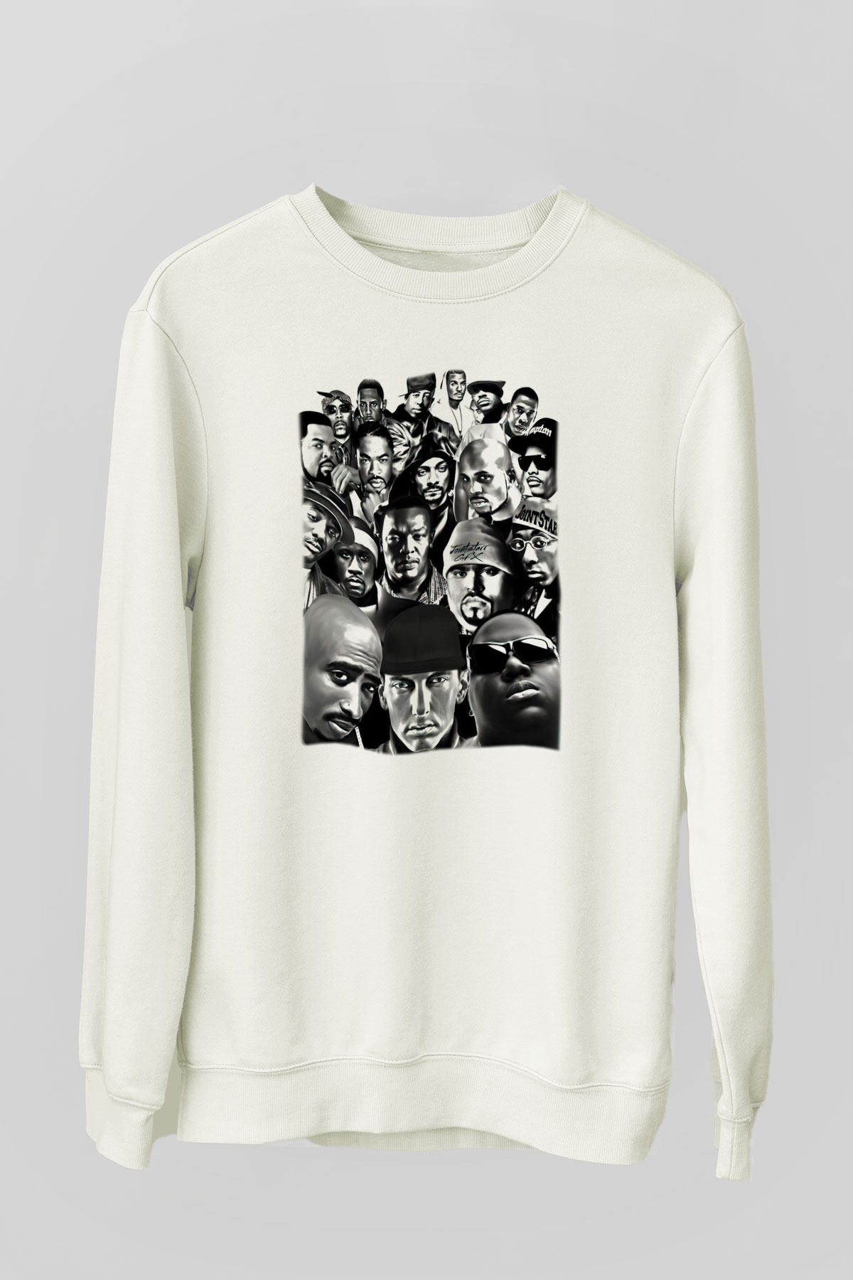 Tupac Shakur Beyaz Unisex Sweatshirt
