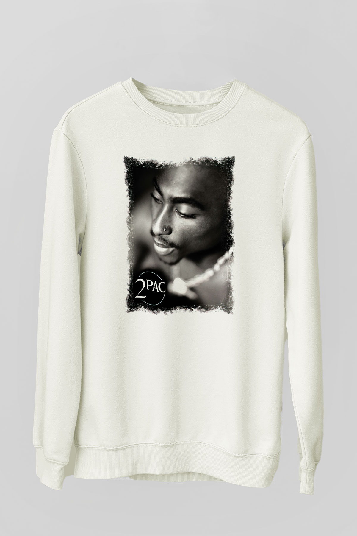 Tupac Shakur Beyaz Unisex Sweatshirt
