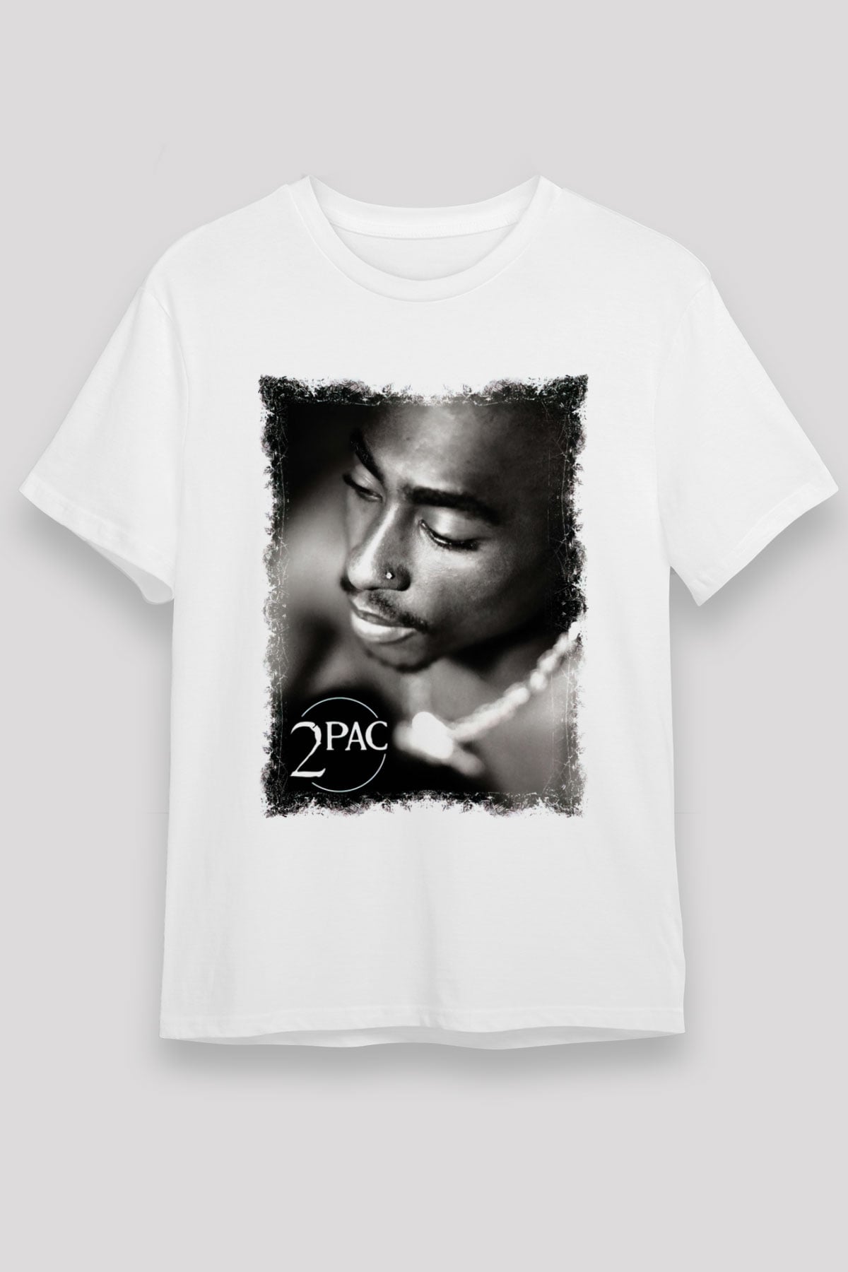 Tupac Shakur Beyaz Unisex Tişört T-Shirt - TişörtFabrikası
