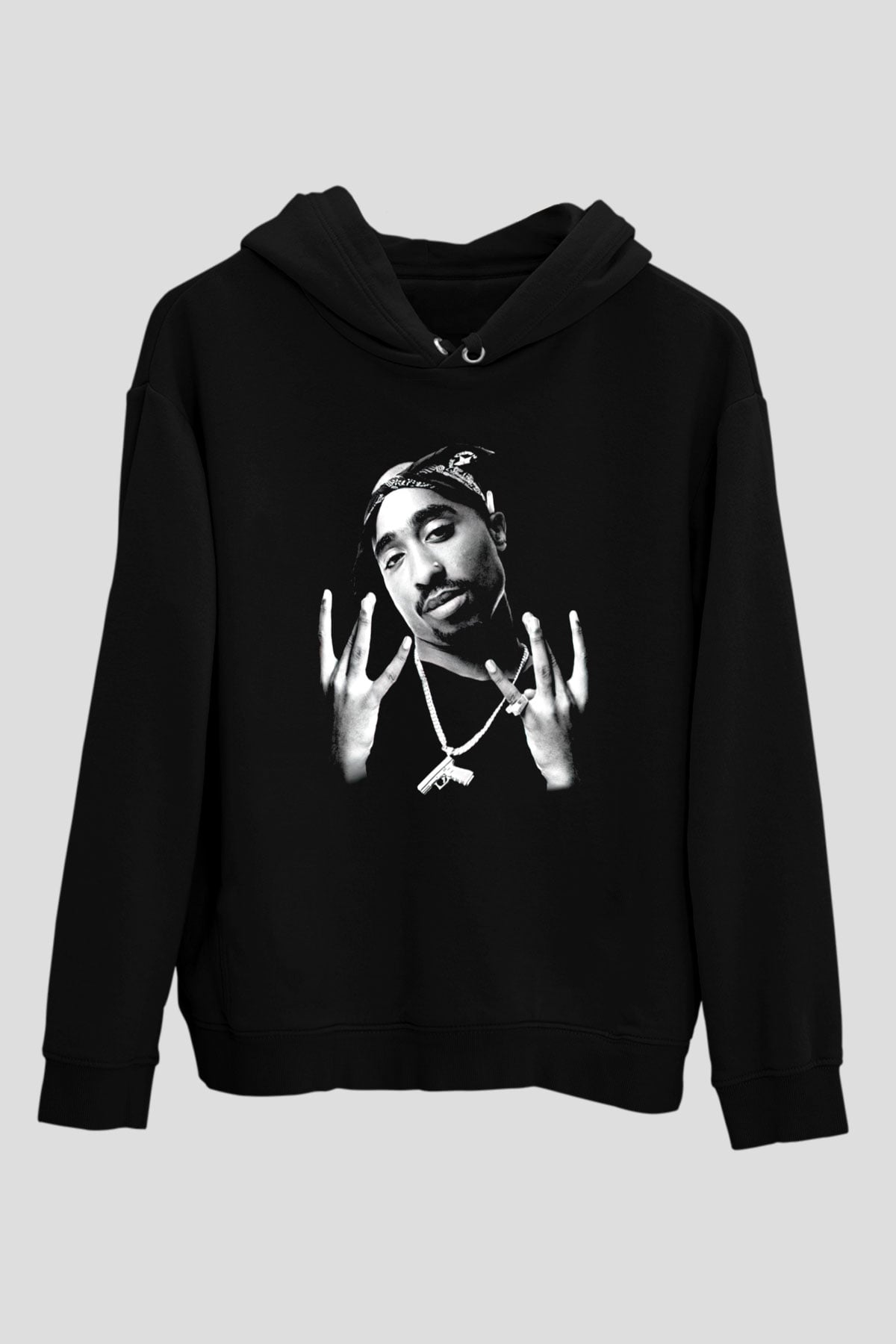 Tupac Shakur Siyah Unisex Hoodie