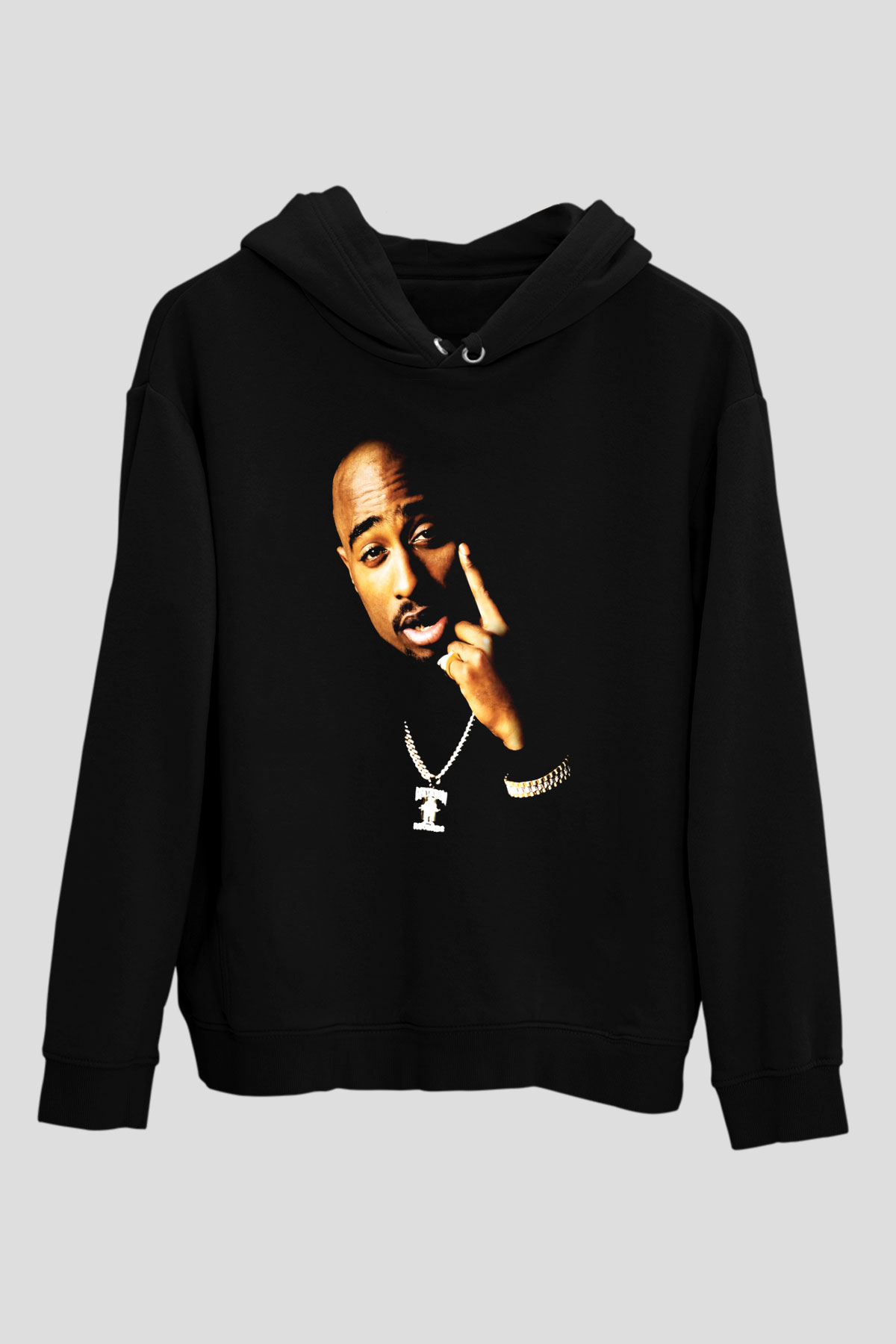 Tupac Shakur Siyah Unisex Hoodie