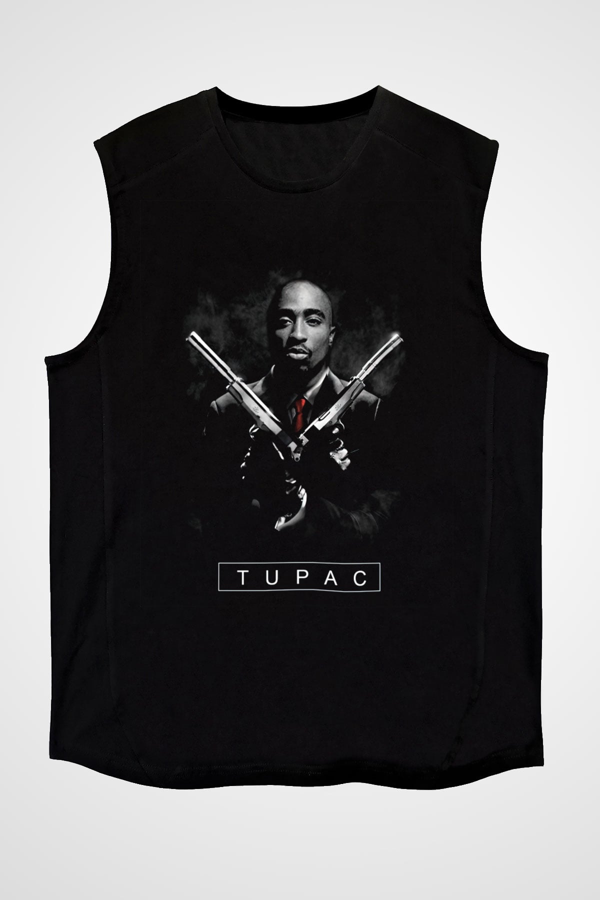 Tupac Shakur Siyah Unisex Kolsuz Tişört