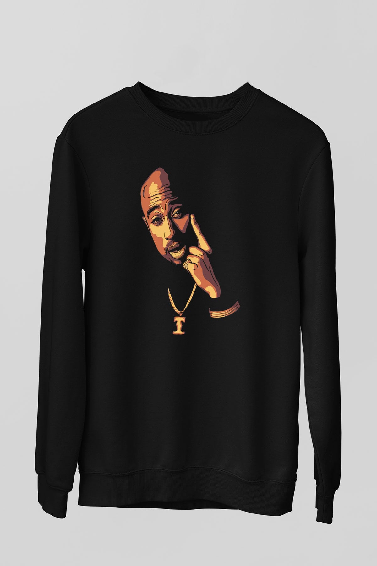 Tupac Shakur Siyah Unisex Sweatshirt
