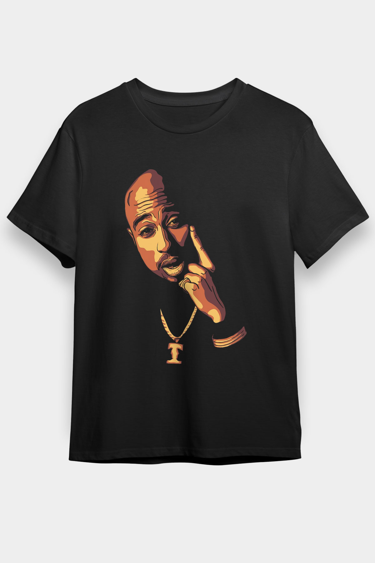 Tupac Shakur Siyah Unisex Tişört T-Shirt - TişörtFabrikası
