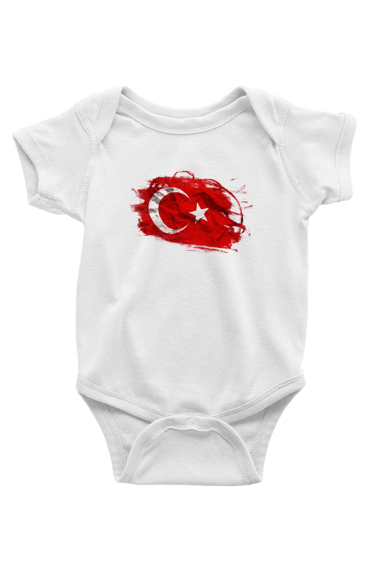 Türkiye Baskılı Beyaz Unisex Bebek Body - Zıbın