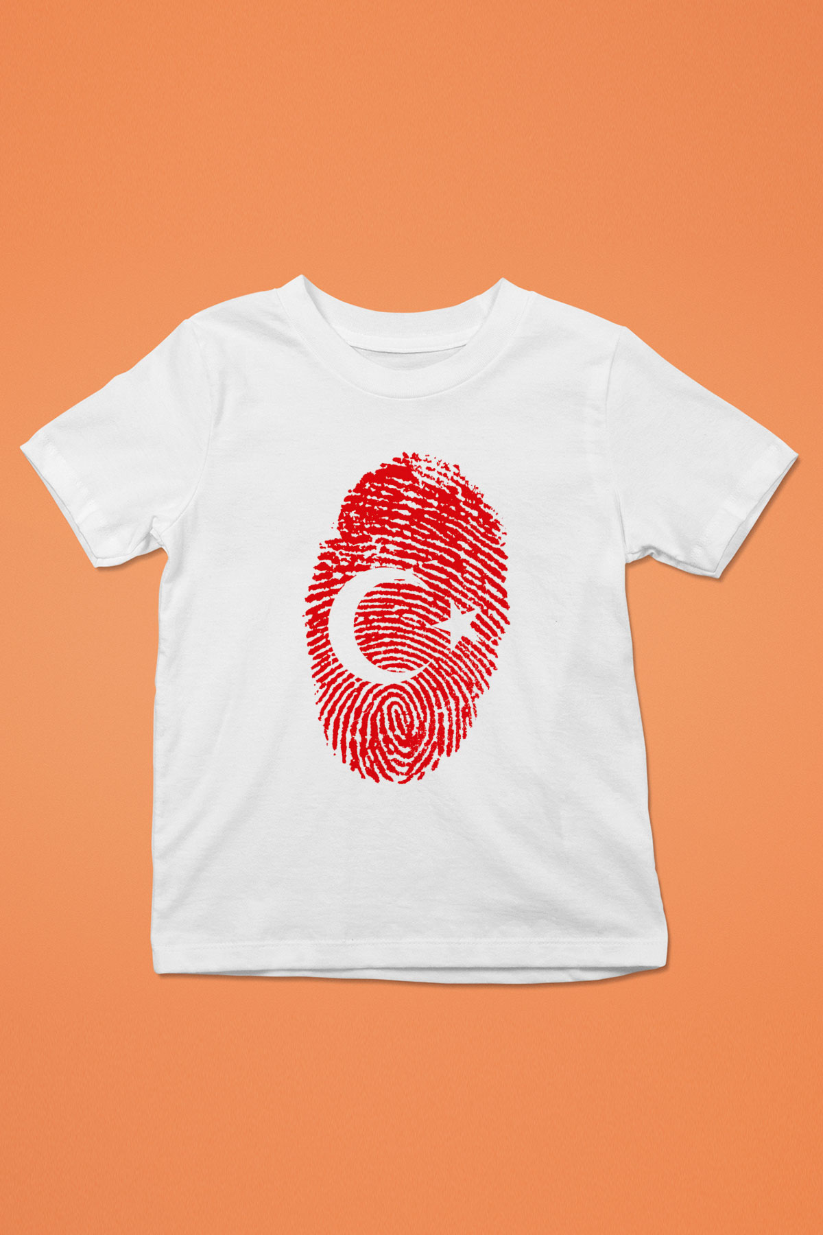 Türkiye Baskılı Beyaz Unisex Çocuk Tişört