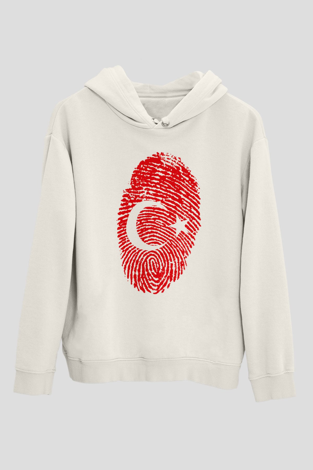 Türkiye Beyaz Unisex Kapşonlu Sweatshirt