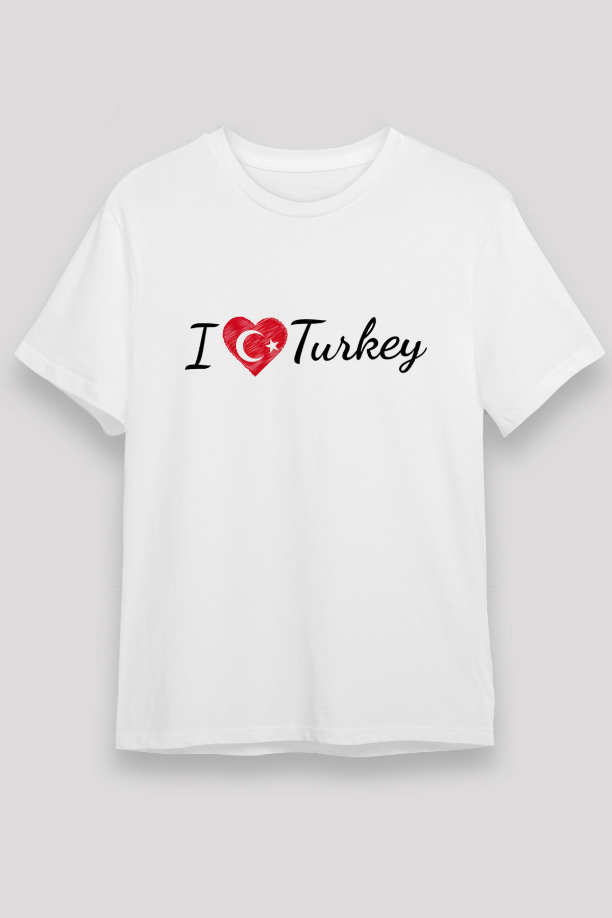 Türkiye Beyaz Unisex Tişört T-Shirt - TişörtFabrikası