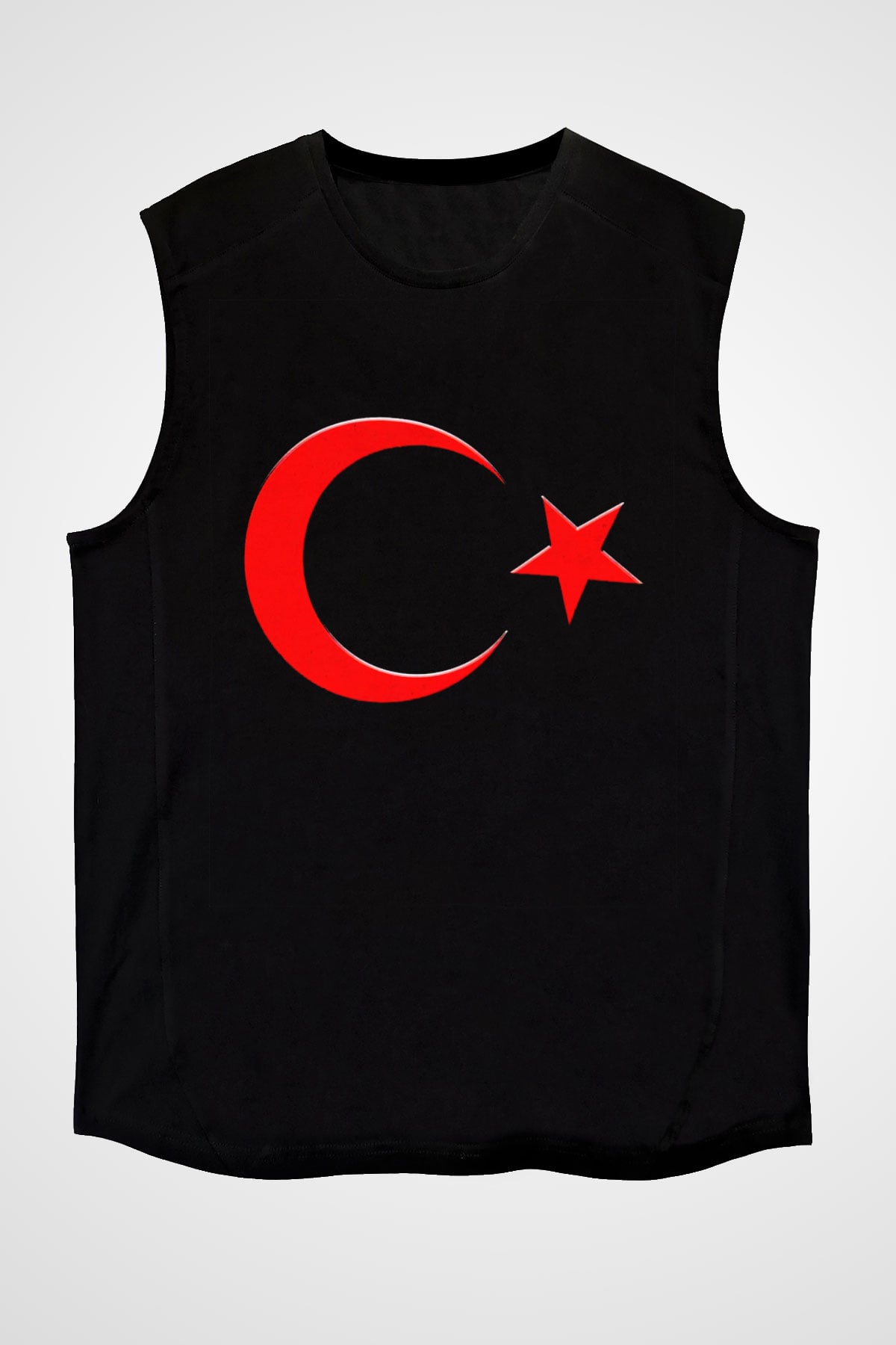 Türkiye Siyah Unisex Kolsuz Tişört