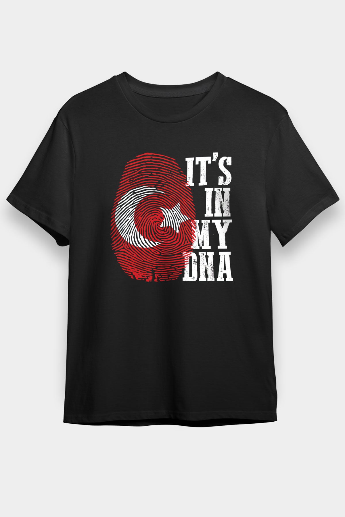 Türkiye Siyah Unisex Tişört T-Shirt - TişörtFabrikası