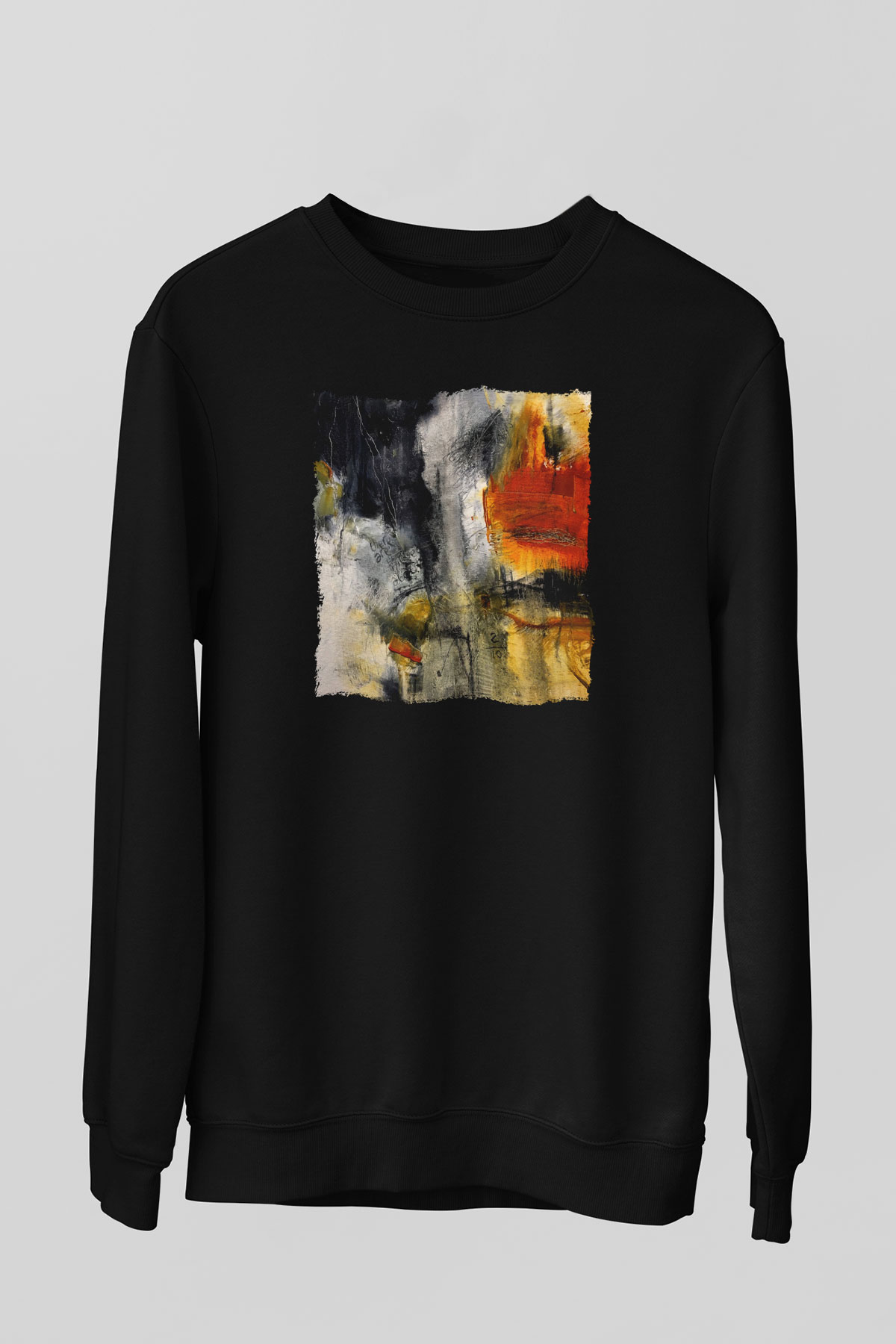 Tuval Siyah Unisex Sweatshirt