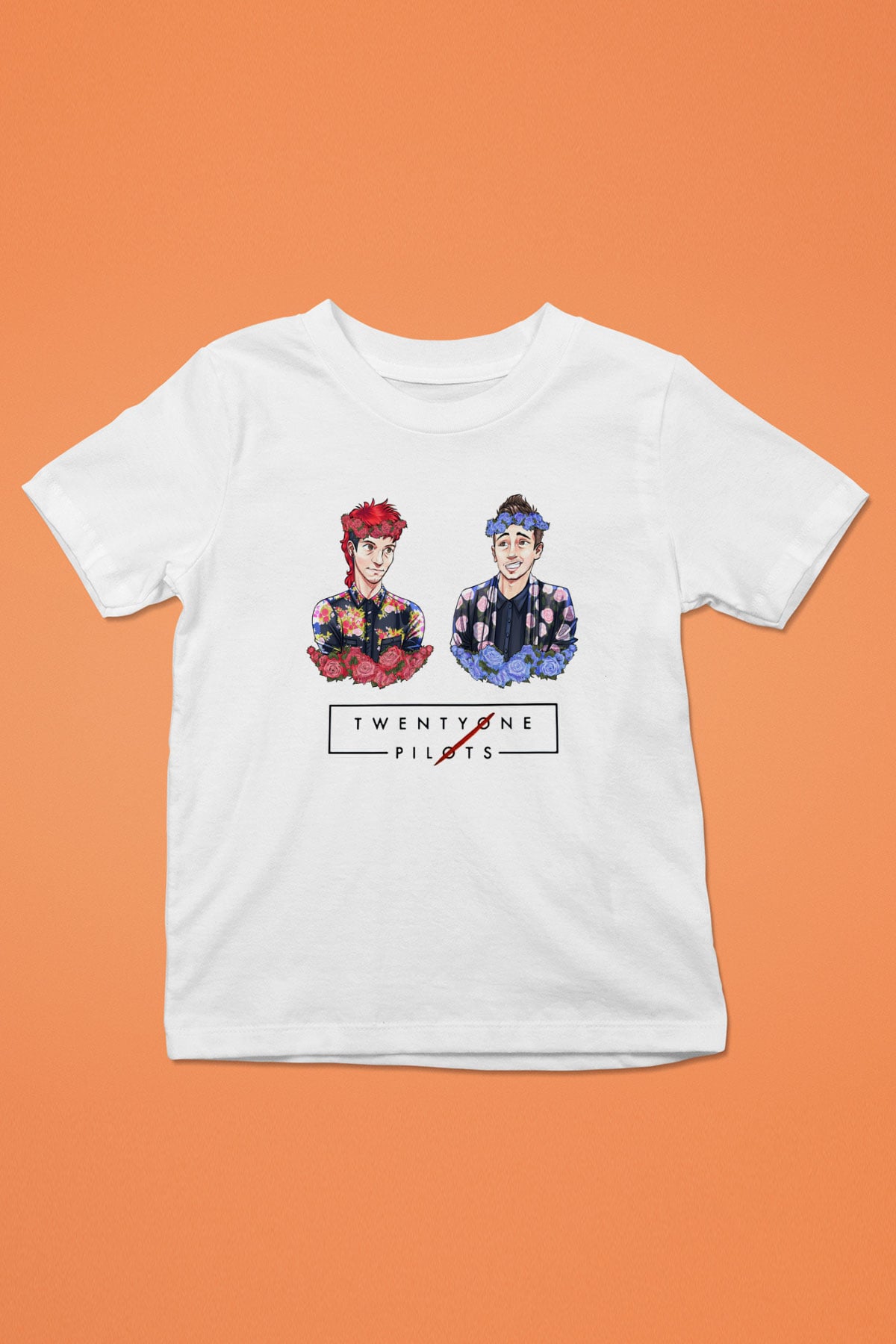 Twenty One Pilots Baskılı Beyaz Unisex Çocuk Tişört