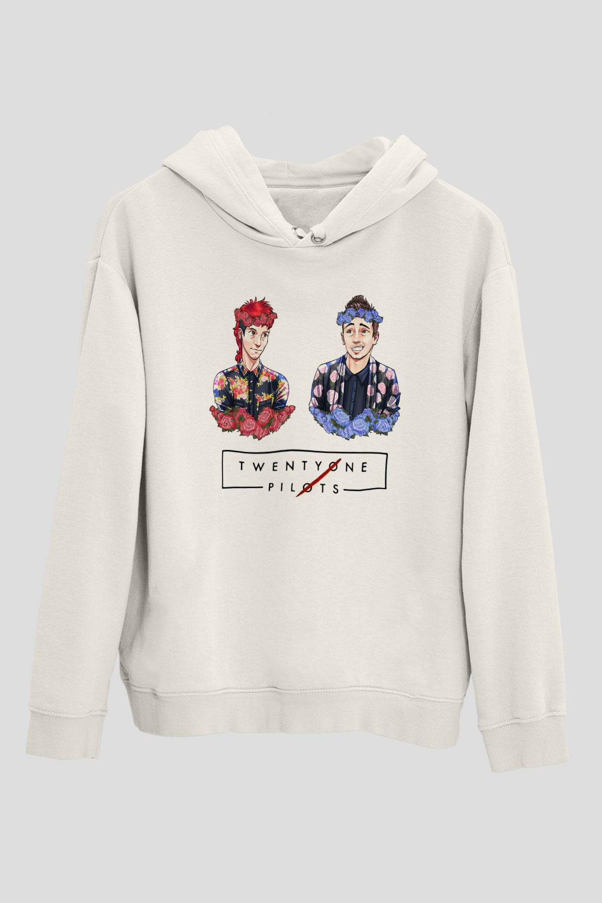 Twenty One Pilots Beyaz Unisex Hoodie