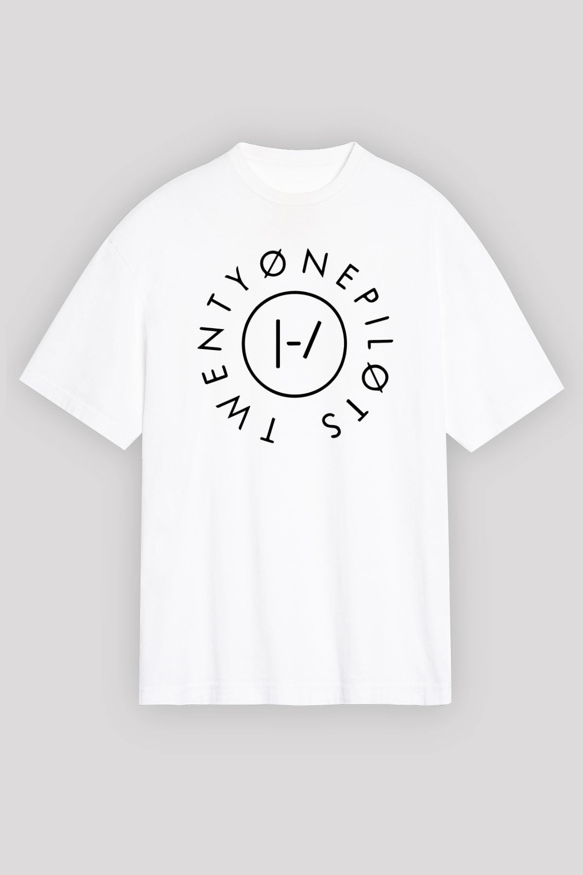 Twenty One Pilots Beyaz Unisex Oversize Tişört T-Shirt