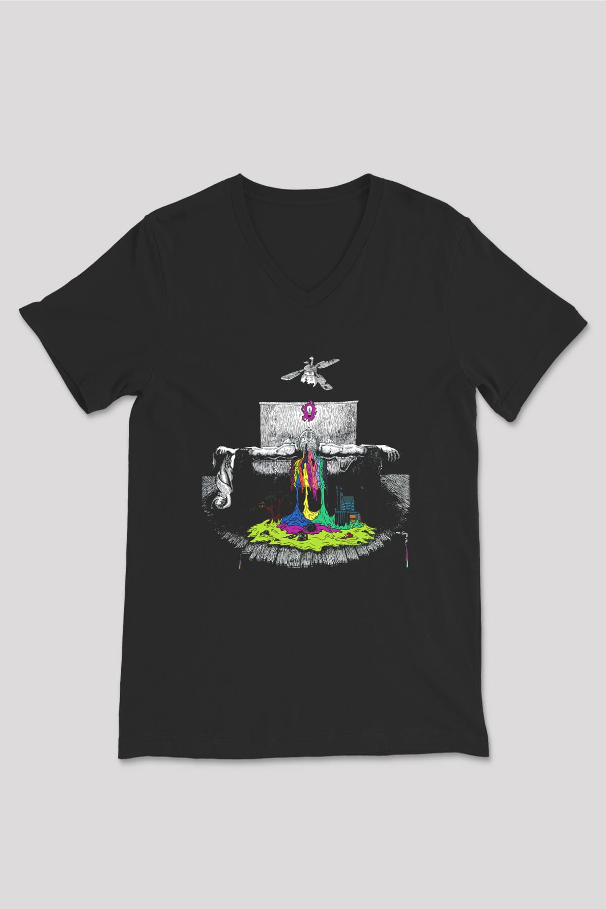 Twenty One Pilots Siyah Unisex V Yaka Tişört T-Shirt